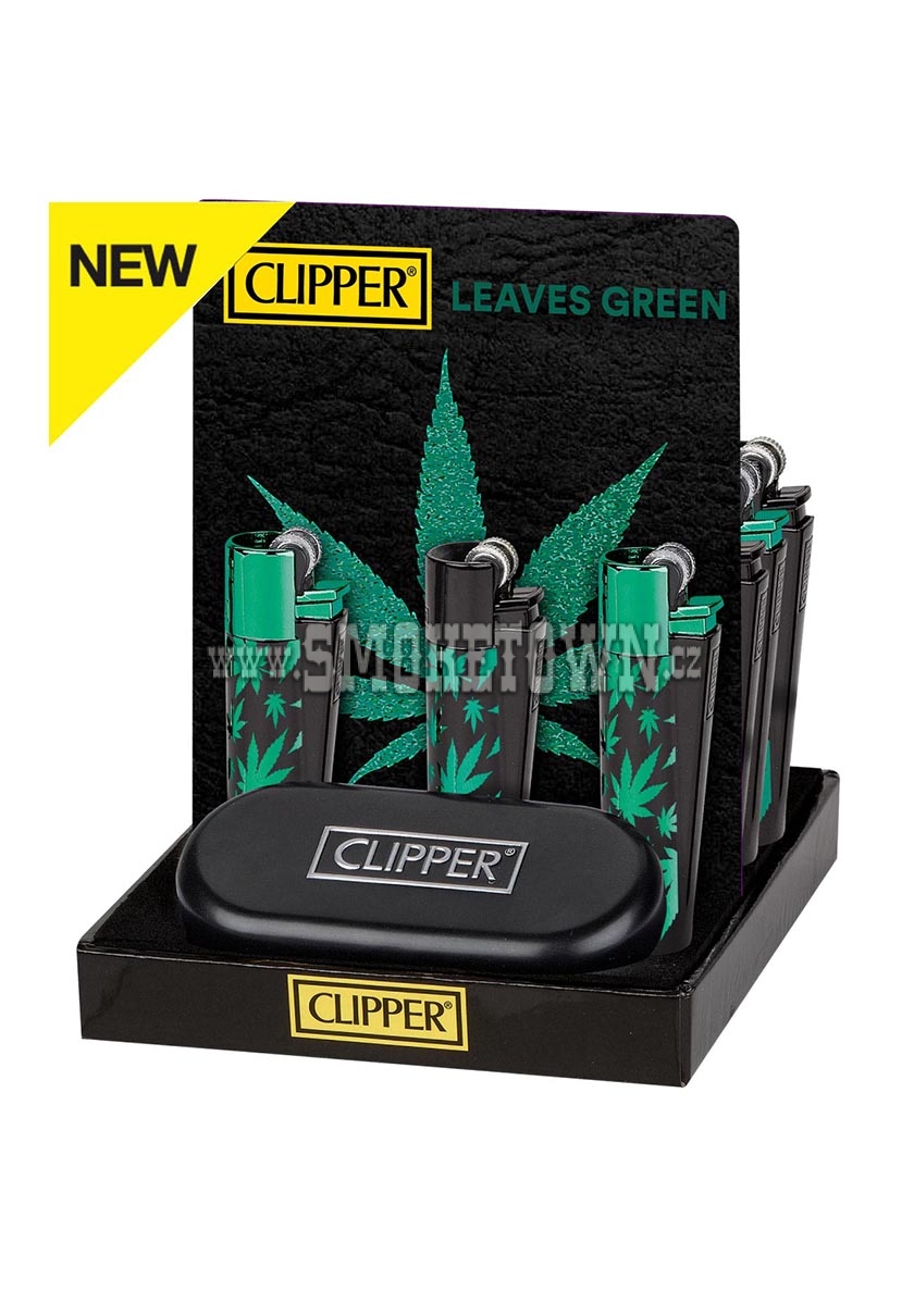 Kovový Clipper - Green Leaves
