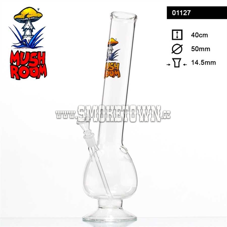 Mushroom Bouncer Hangover Glass Bong Flask 40cm
