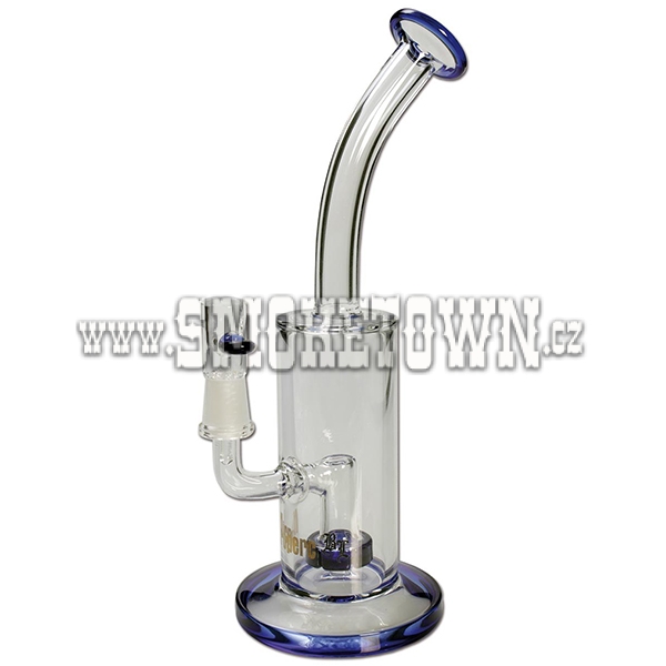 Black Leaf Microperc Oil Glass Bong Blue 20cm