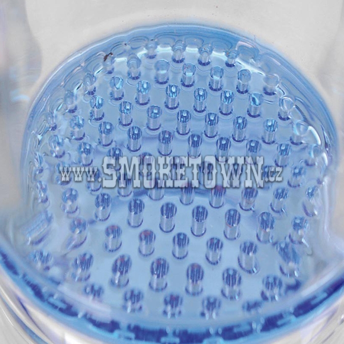 Black Leaf Glass Bong HoneyComb Blue 32cm