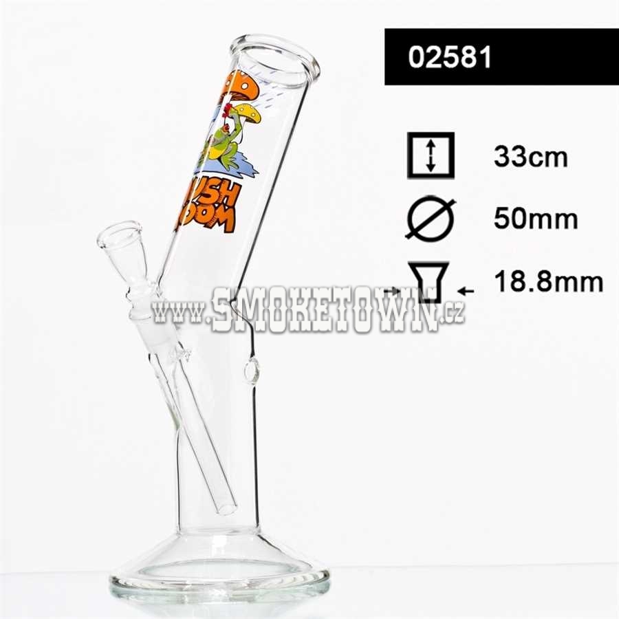 Bolt Mushroom Frog Glass Bong Curved 33cm
