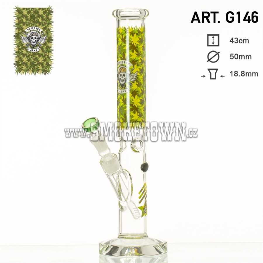 Dope Bros Army ICE Glass Bong Straight 43cm