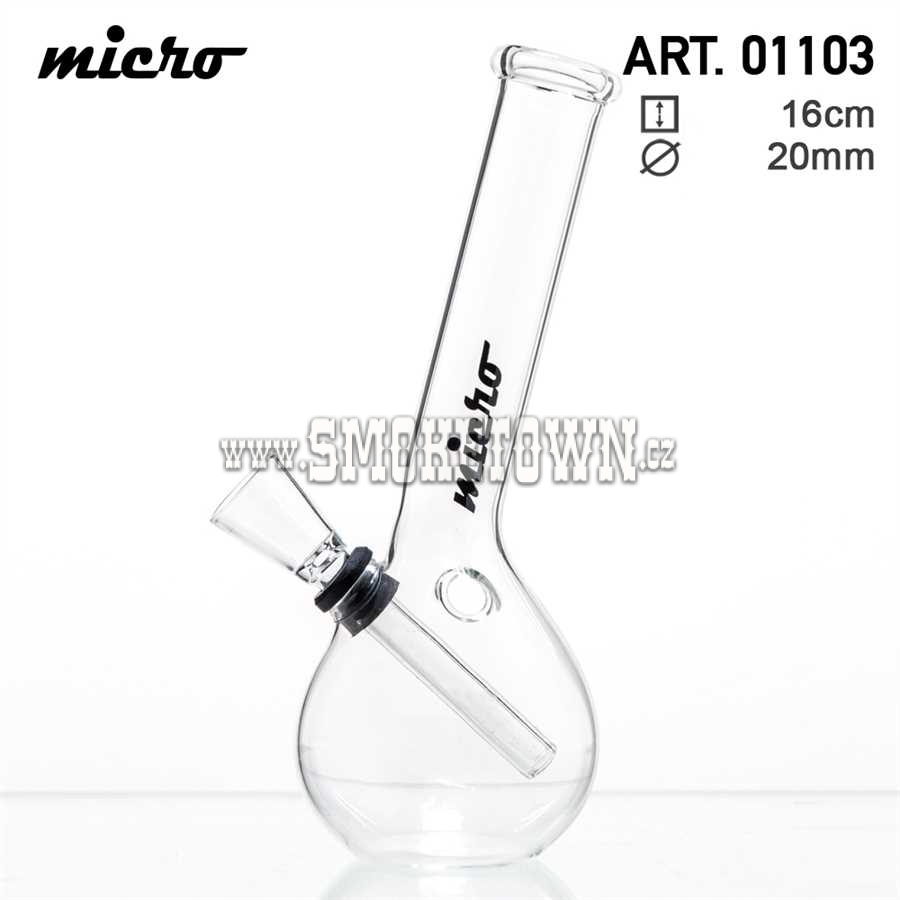 Micro Glass Bong Flask 16cm