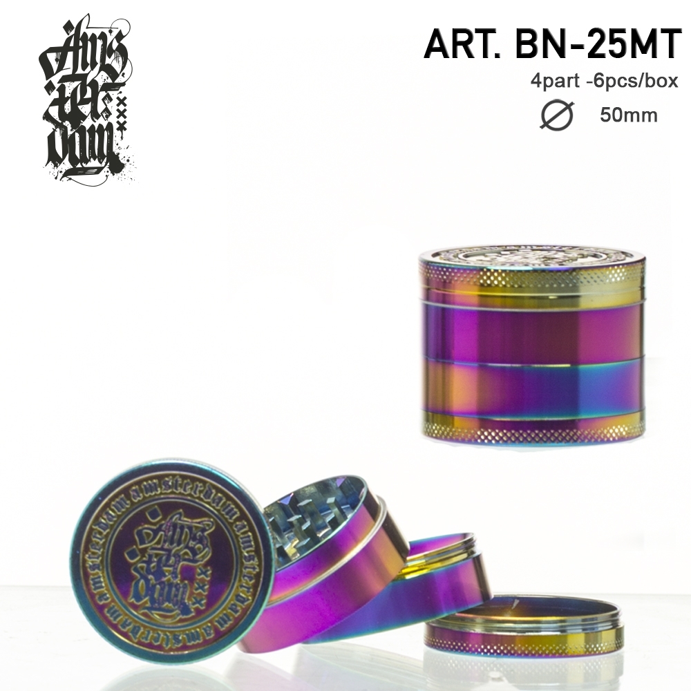 Amsterdam Grinder-Ø:50mm-4part-metalic