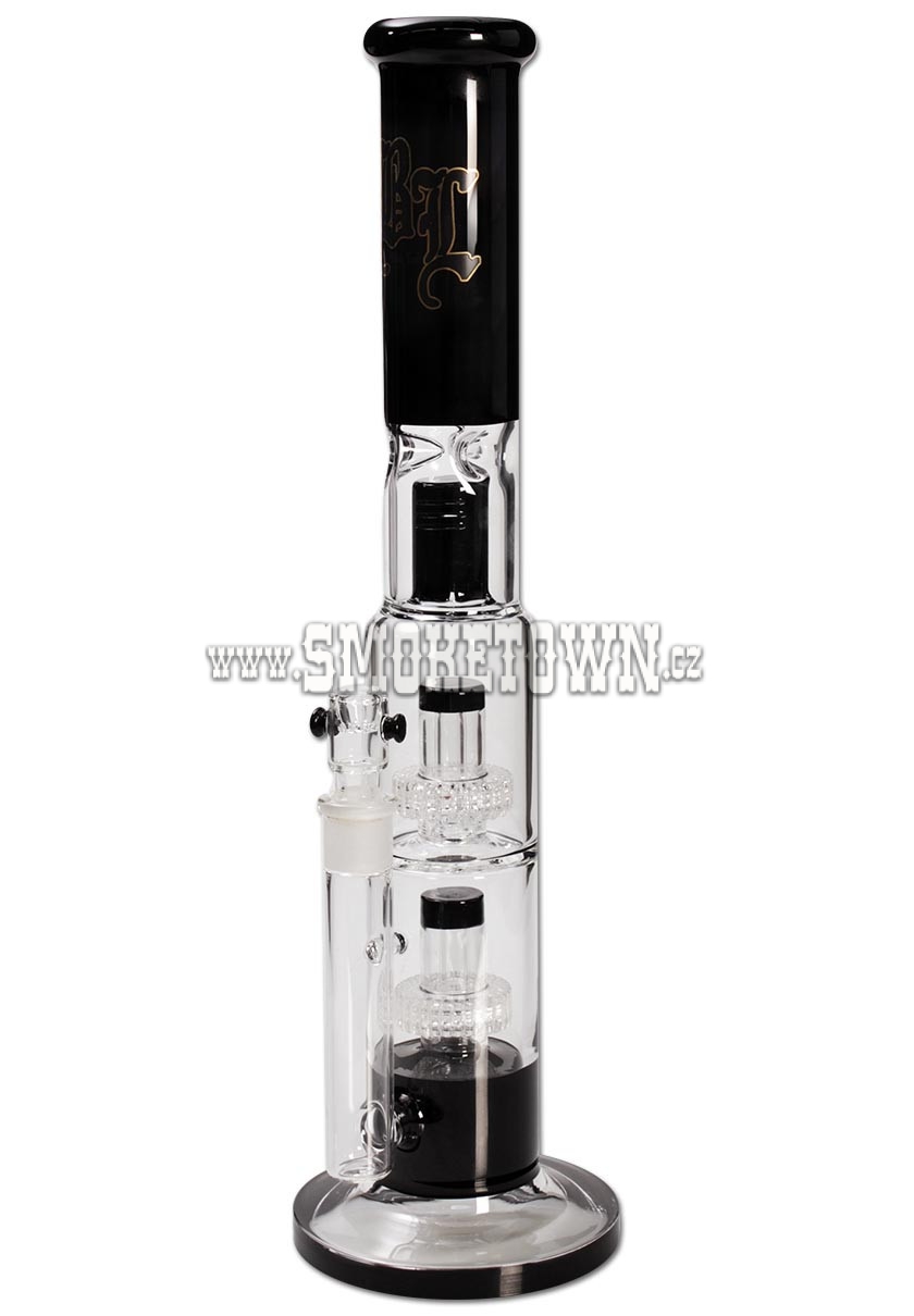 Black Leaf Icebong 2xDrum Percolator Black 45cm