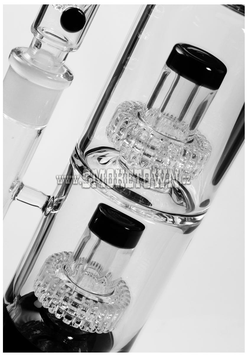 Black Leaf Icebong 2xDrum Percolator Black 45cm