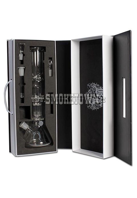 Black Leaf Glass Bong Boxed ICE 6-Arm 36cm