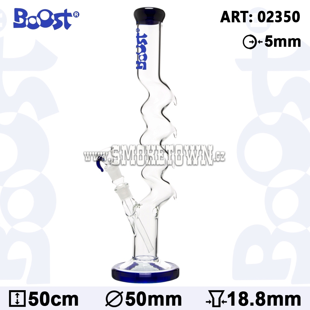 Boost Hells Fury ICE Glass Bong Blue 50cm