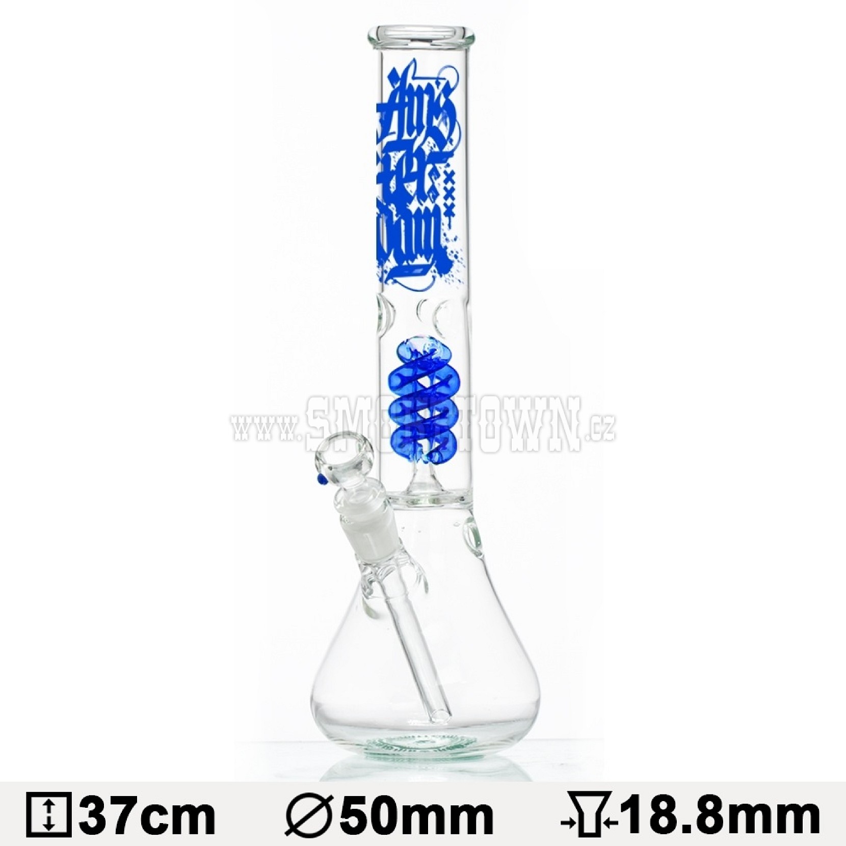 Amsterdam XXX Icebong Spiral Percolator Blue 37cm