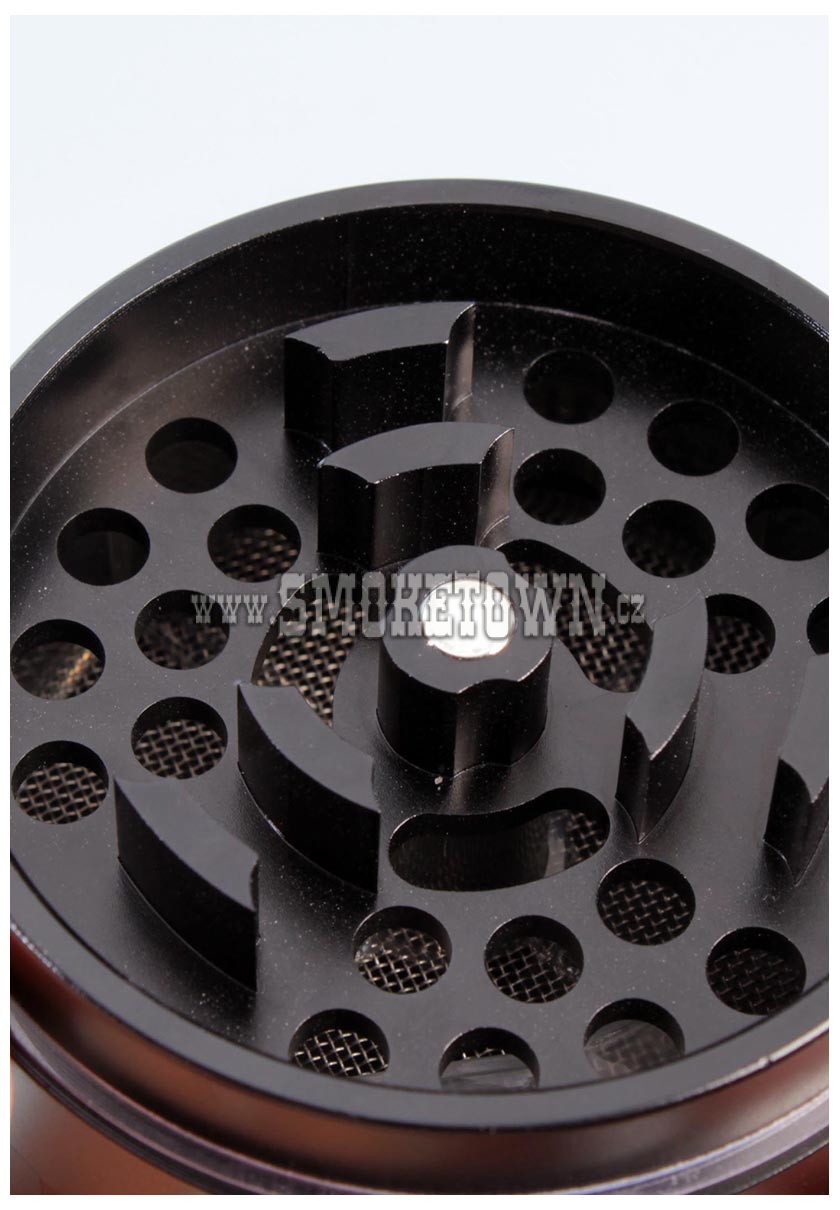 Aluminium Grinder 3-part black