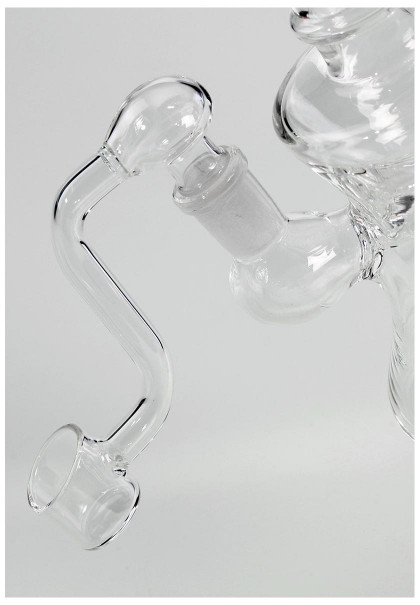 Oil Glass Bong with Banger Steam Turbine Black 25cm