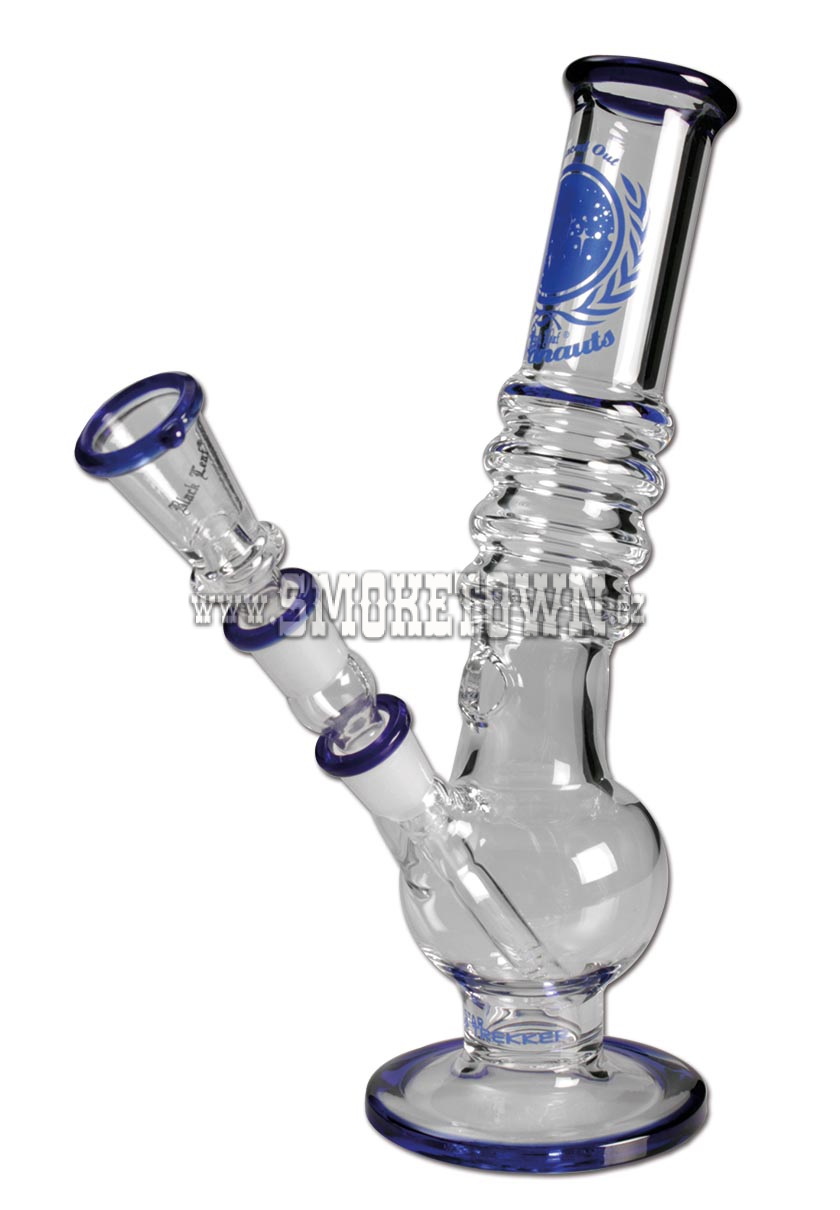 Black Leaf Star Trekker Glass Bong Blue 23cm
