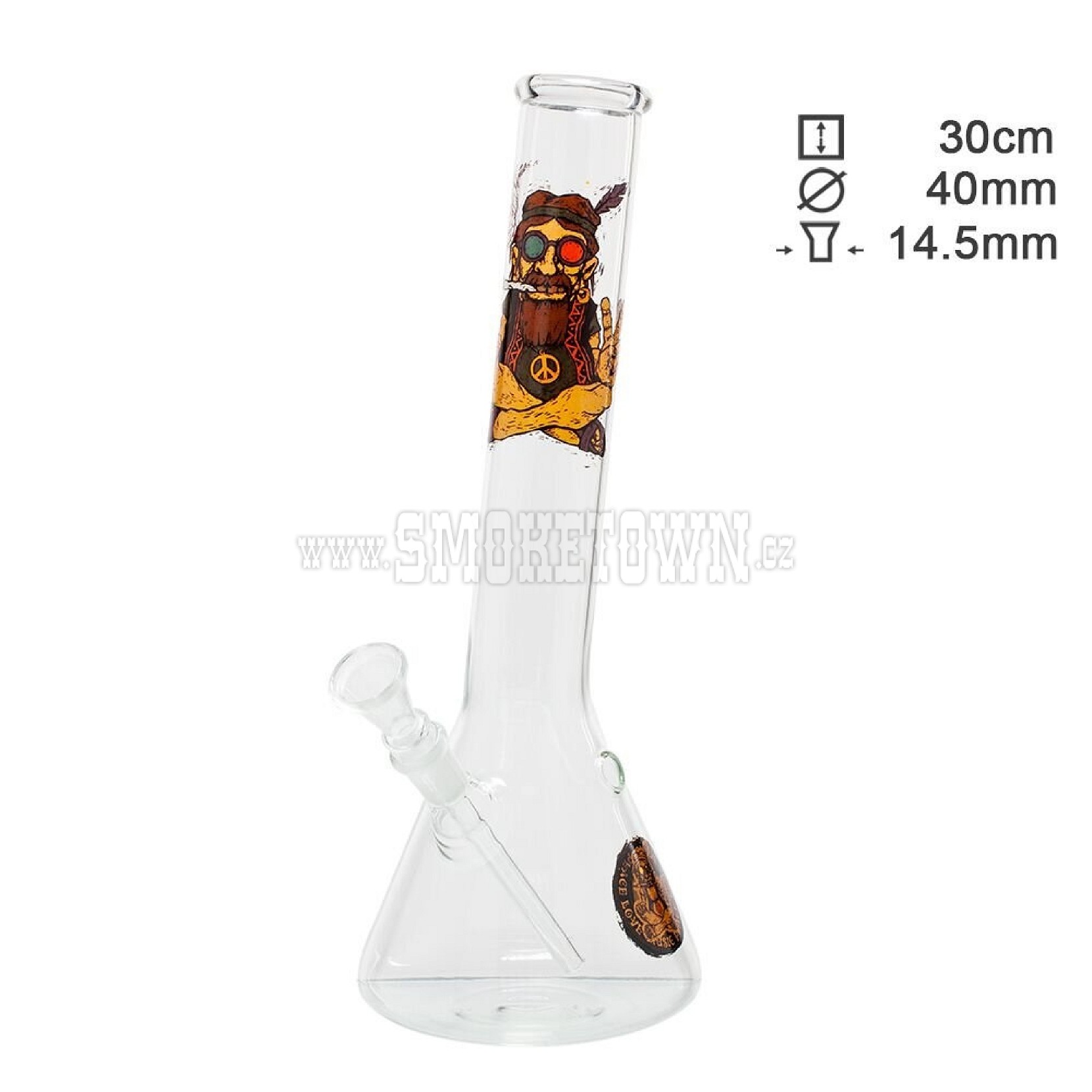 SmoKing Hippie Glass Bong Cone 30cm