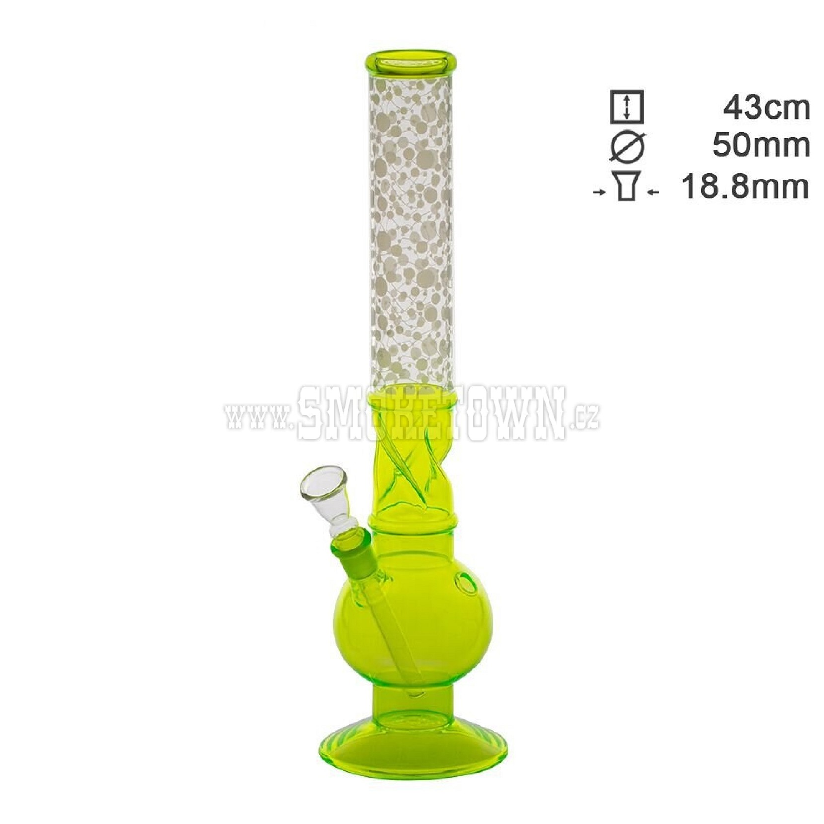 Greenline Cells ICE Glass Bong Yellow Flask 43cm