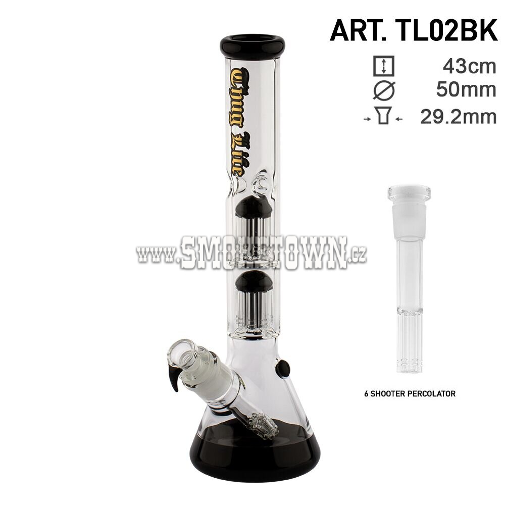 Thug Life Icebong 2x6-Arm Percolator Black 43cm