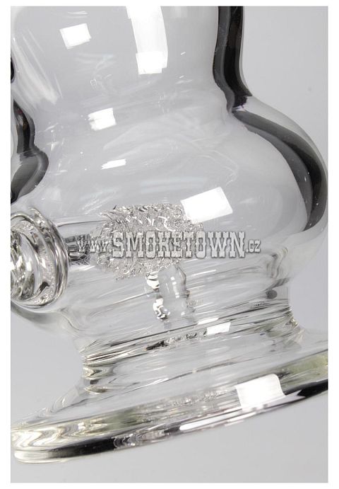 Black Leaf Bird Cage Glass Bong 23cm