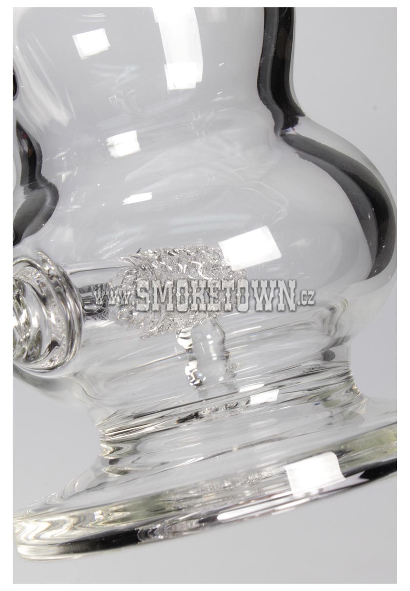 Black Leaf Bird Cage Glass Bong 23cm