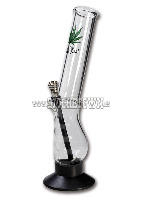 Black Leaf Joystick Glass Bong 33cm