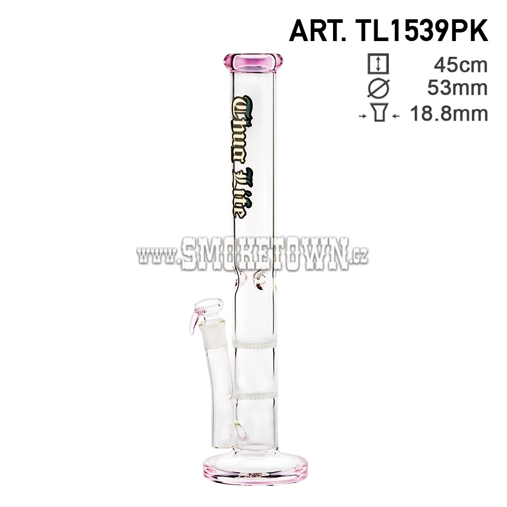 Thug Life Straight Icebong 2xHoneyComb Pink 45cm