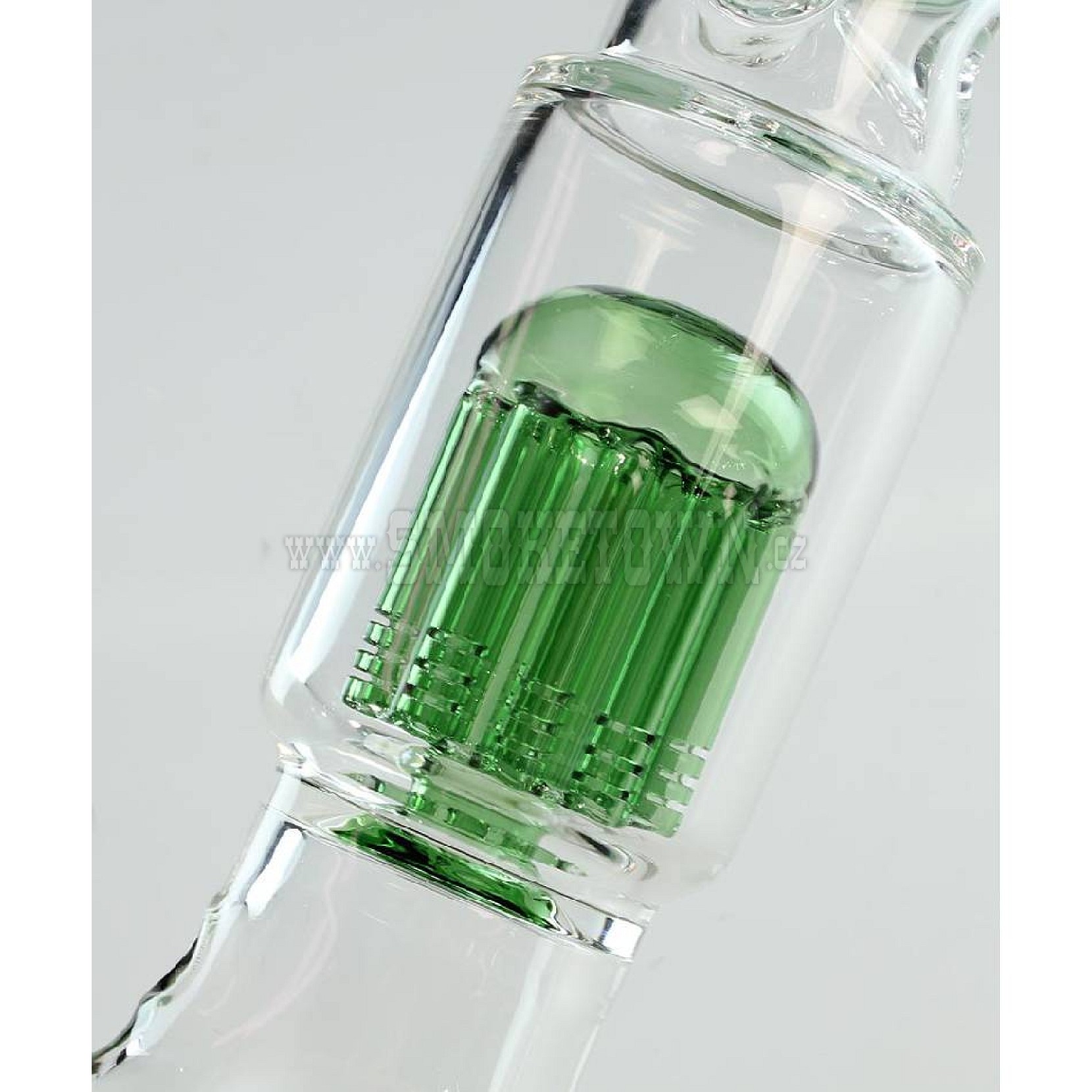 Black Leaf Cylinder Icebong 8-Arm Percolator Green 45cm