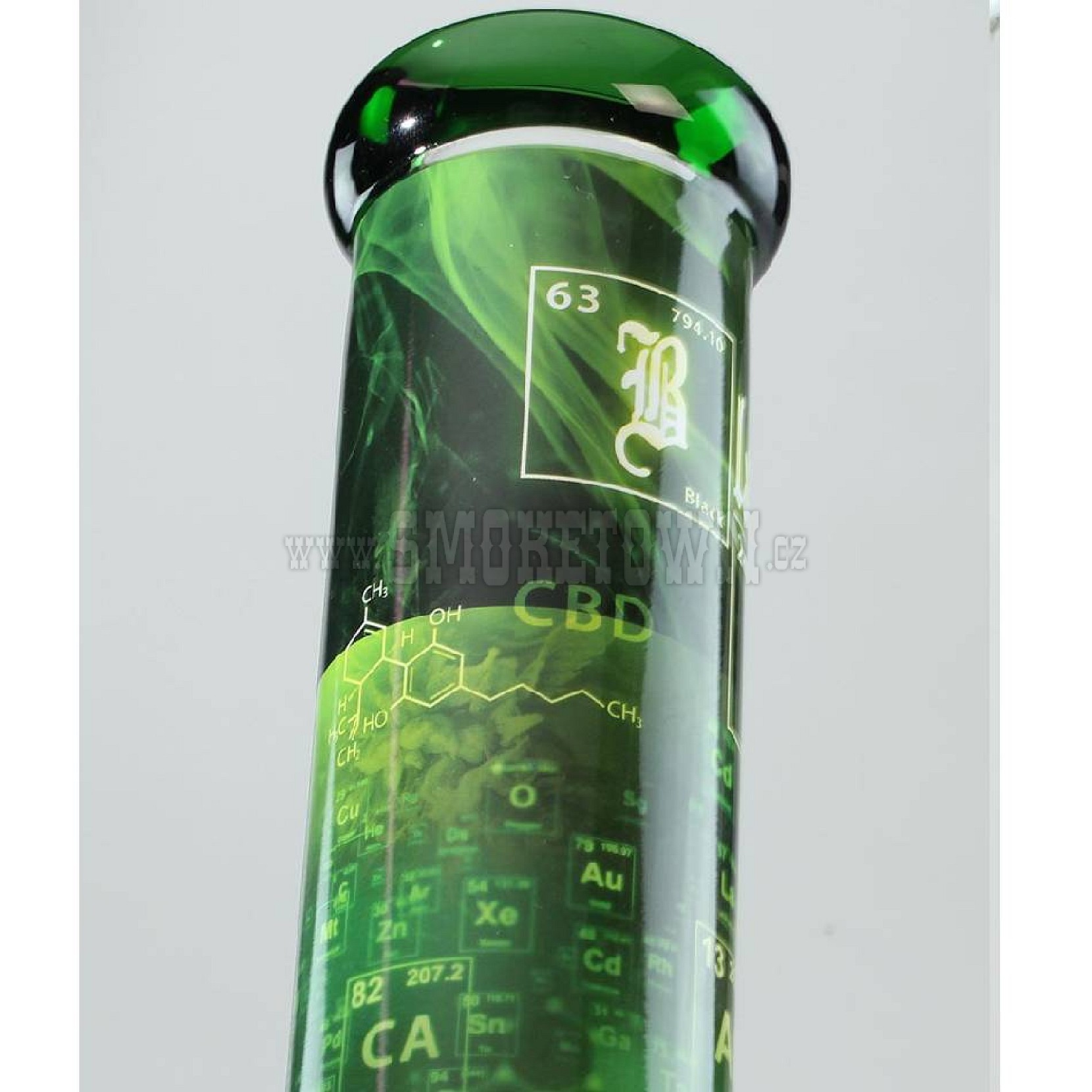 Black Leaf Cylinder Icebong 8-Arm Percolator Green 45cm