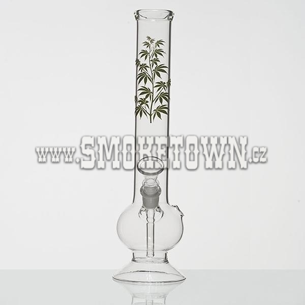 Multi Leafs Glass Bong Flask 30 cm