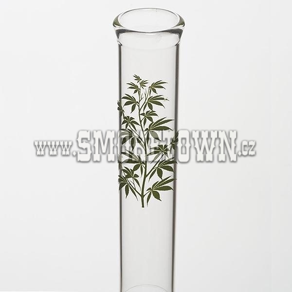Multi Leafs Glass Bong Flask 30 cm