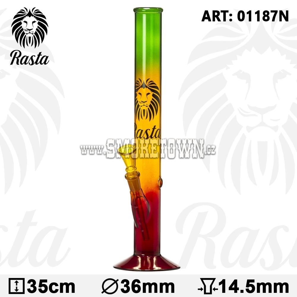 Rasta Glass Bong 35cm
