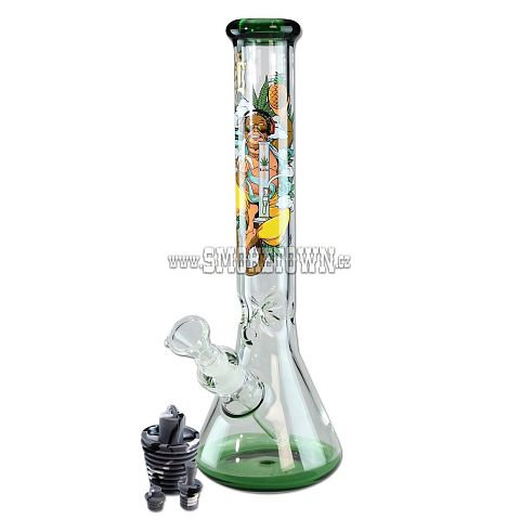 Black Leaf Hanuman Flask Bong Ice 40cm