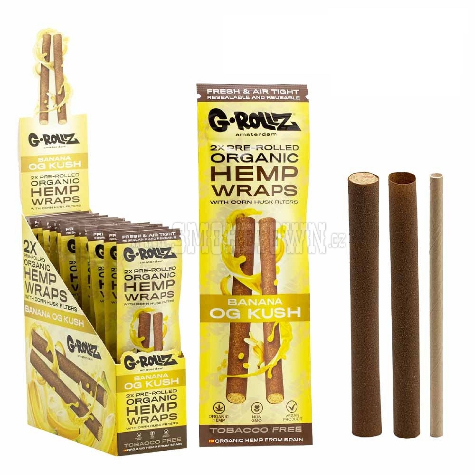 G-Rollz Pre-Rolled Organic Hemp Wraps - Banana OG Kush