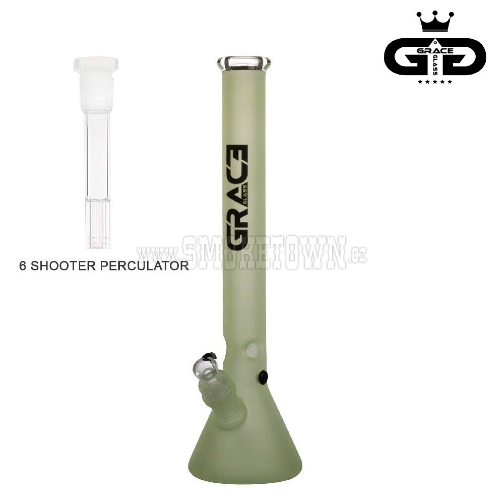 Grace Glass Bong Green Pearl Beaker 50cm