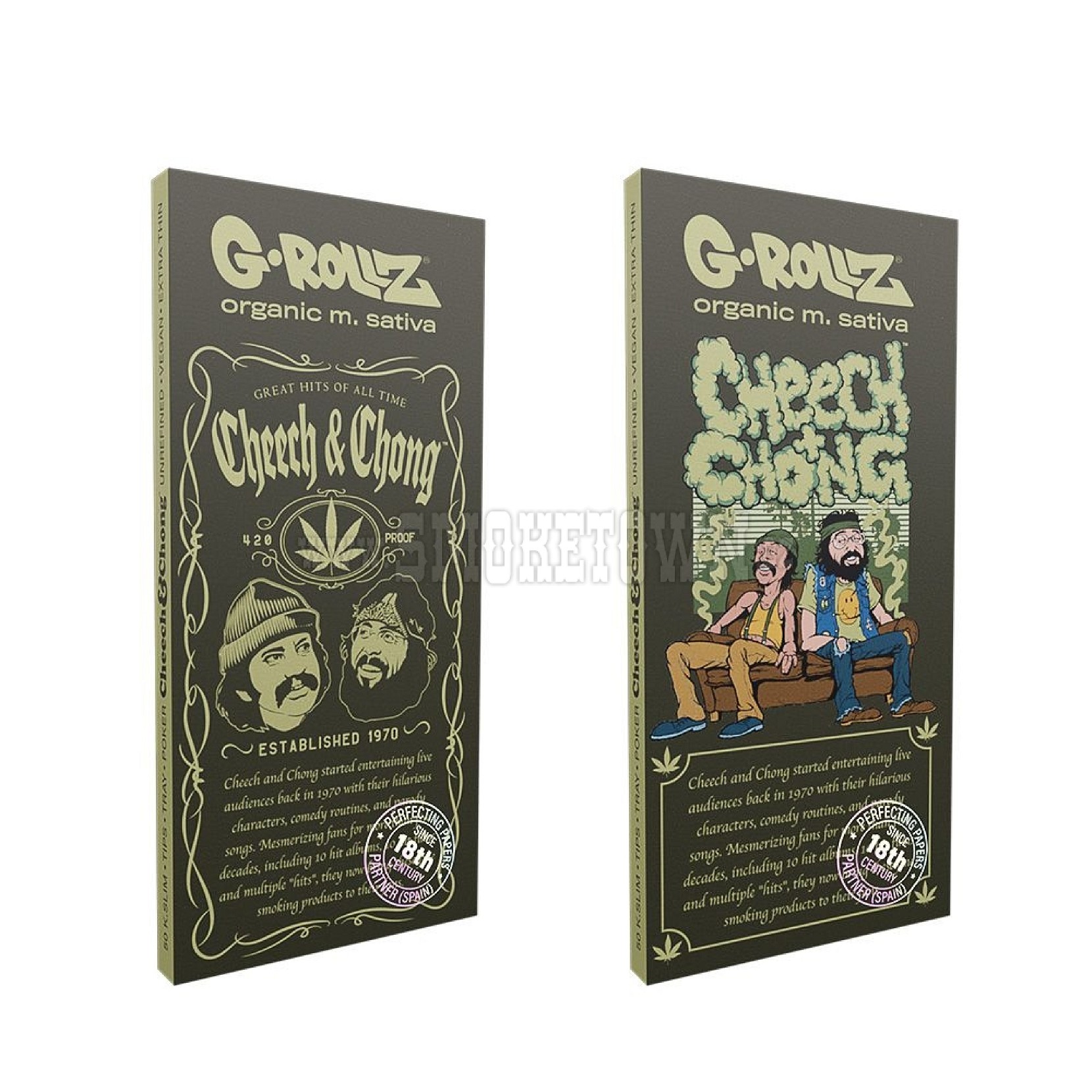 G-Rollz Banksy s Graffiti Chee & Chong Set Rolling Papers + Tips + Tray