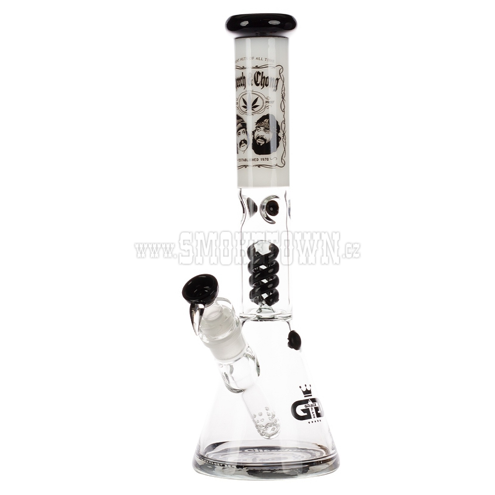 Grace Glass Cheech & Chong - Spiral Percolator beaker white 42cm