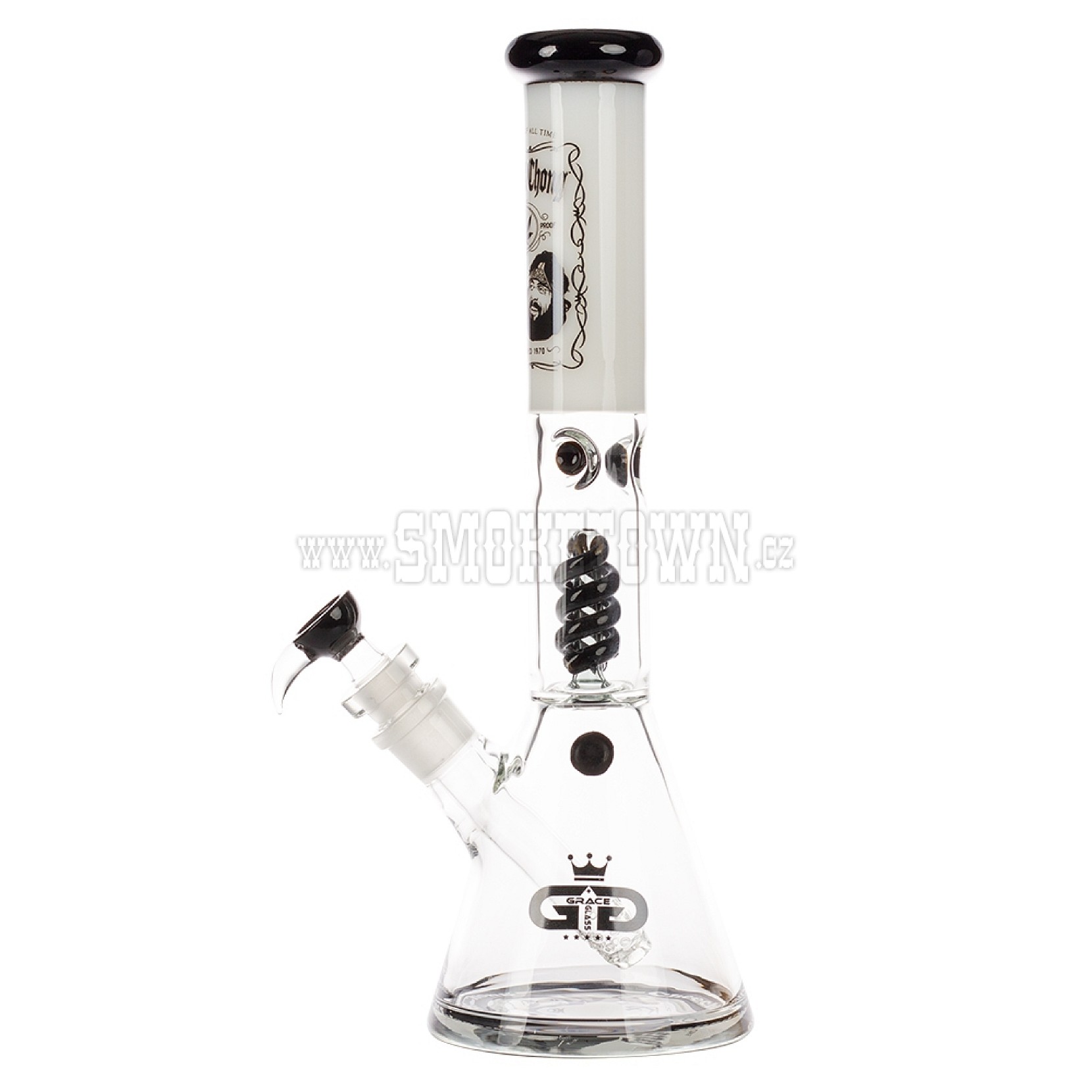 Grace Glass Cheech & Chong - Spiral Percolator beaker white 42cm