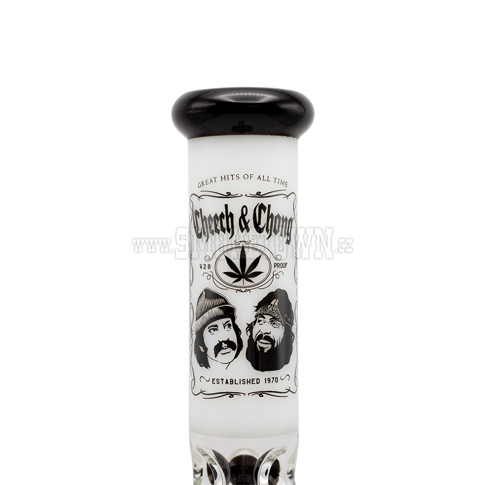 Grace Glass Cheech & Chong - Spiral Percolator beaker white 42cm