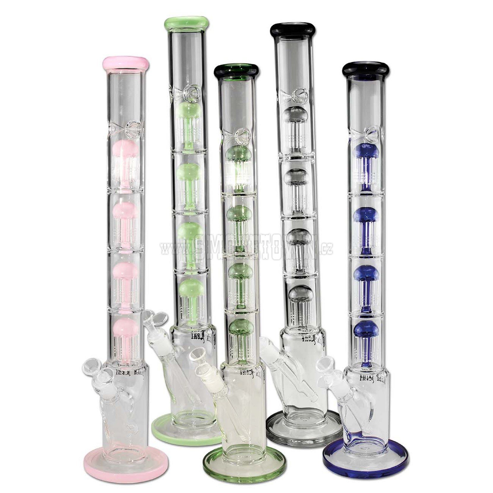 BL The Skyscraper Ice Bong 4x 8-Arm Tree Perco 57 cm Gray