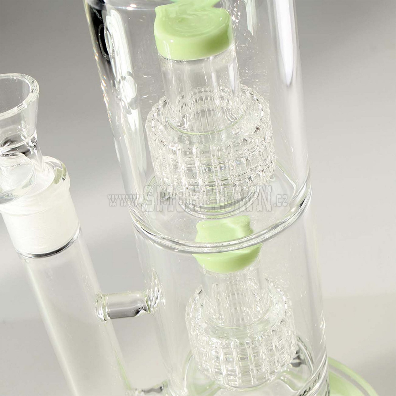 BL Ice Bong 2x Drum Percolator Lime 40 cm