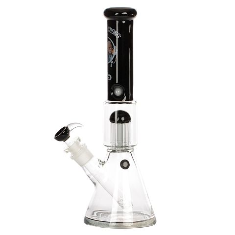 Grace Glass Cheech Chong  10Arm Percolator Beaker Black 50cm