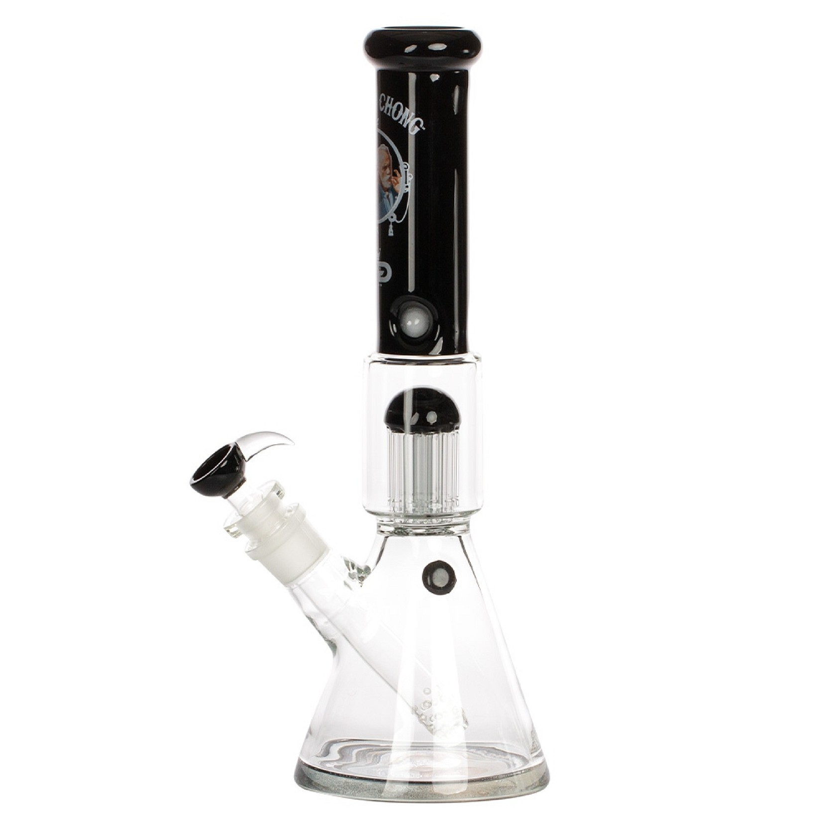 Grace Glass Cheech Chong 10Arm Percolator Beaker Black 50cm