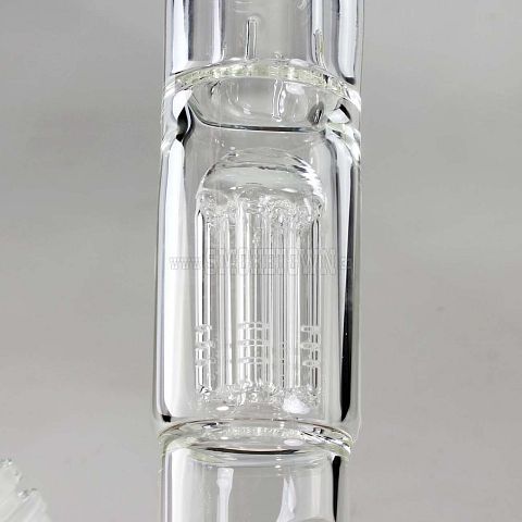 Black Leaf Glass Percolator Icebong 44cm