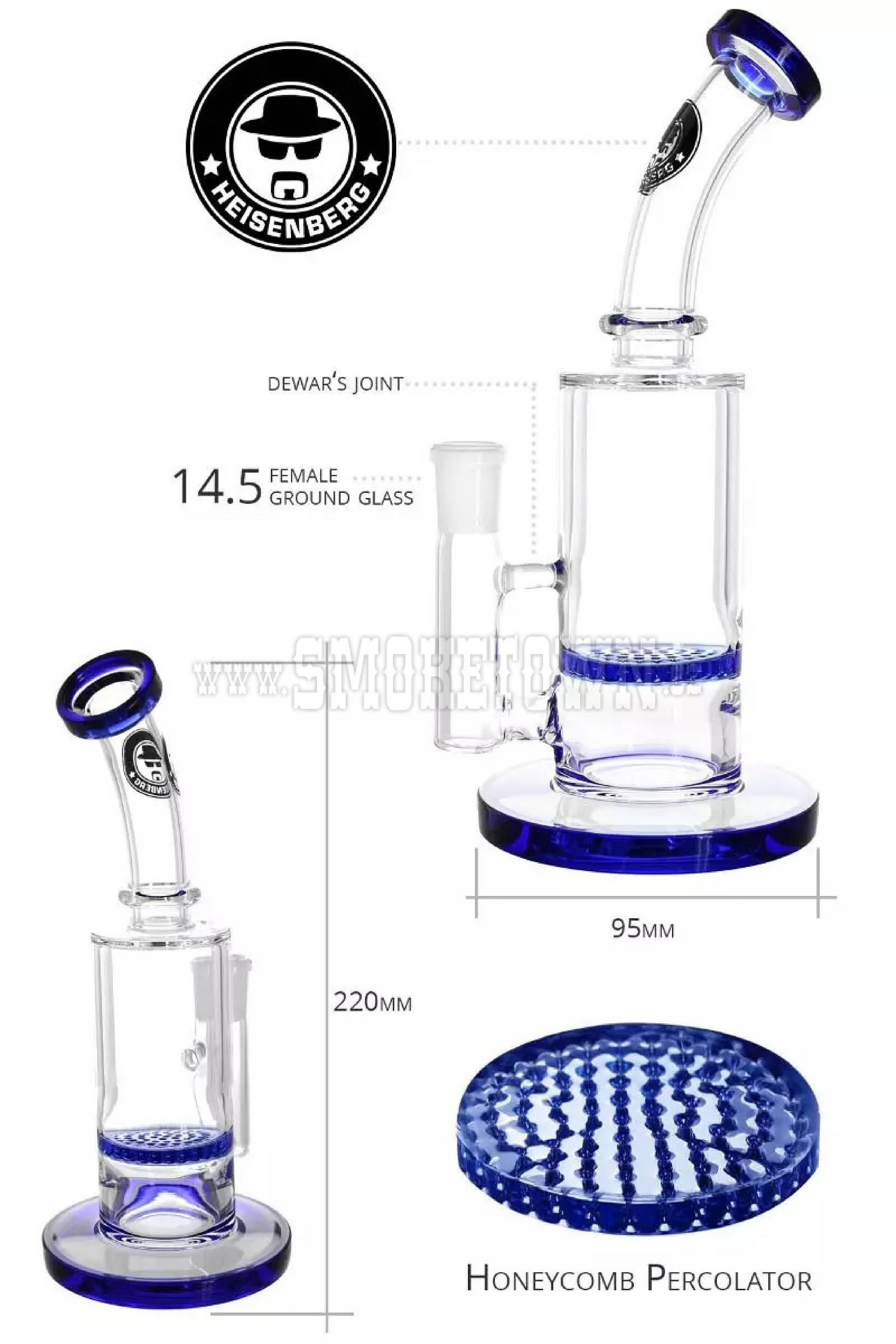 Heisenberg Bong Honey Dude Blue 22cm