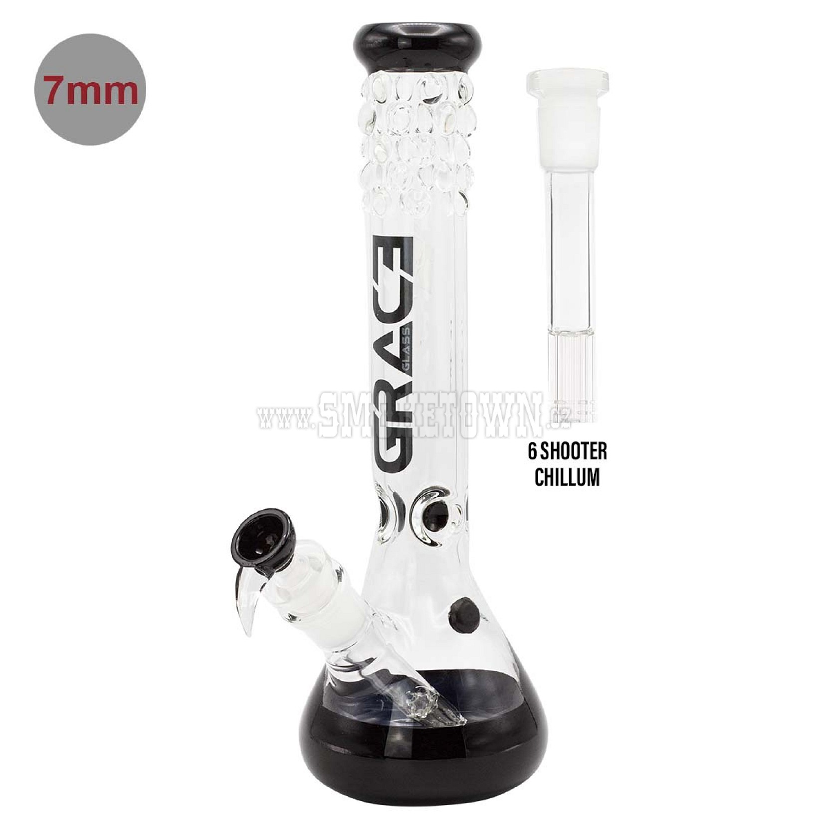 Grace Glass Pearl Glass Black 40cm