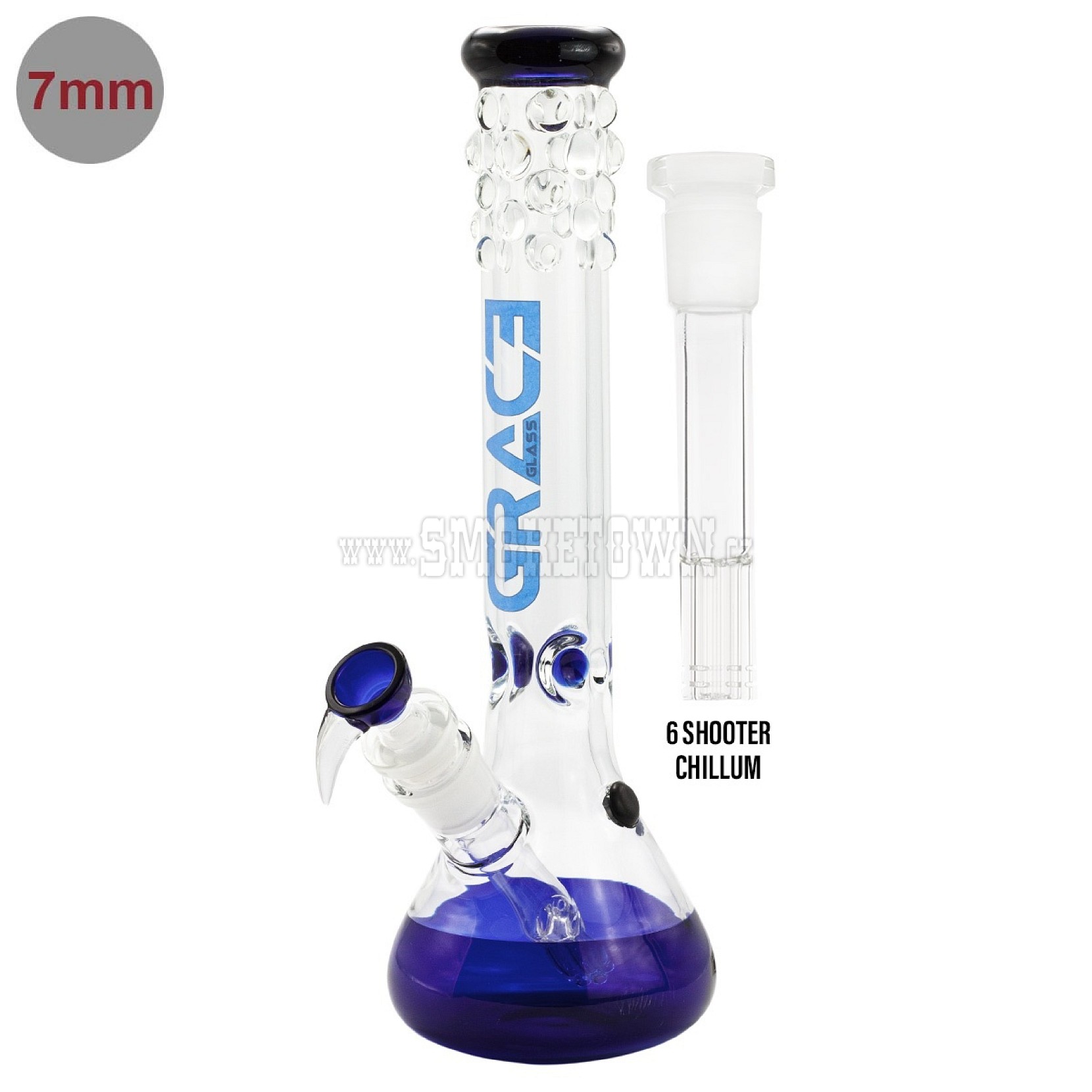 Grace Glass Pearl Glass Blue 40cm