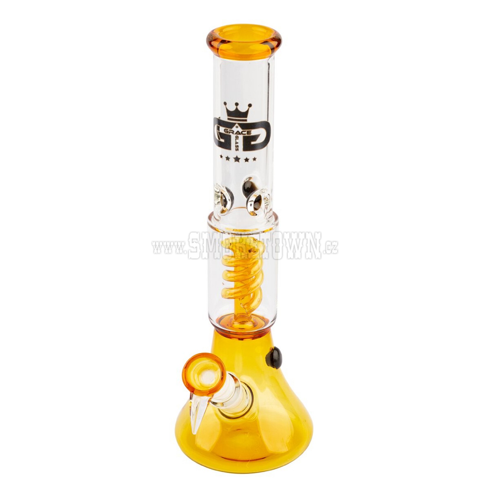 Grace Glass Small Boy Umber Beaker Spiral perc Bong 34,5cm