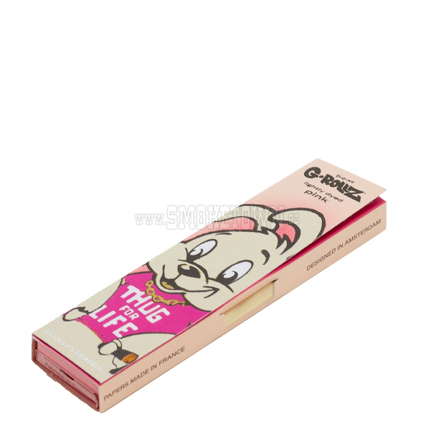 G-ROLLZ Banksy Graffiti Thug For Life Pink - 50 KS Papers + Tips