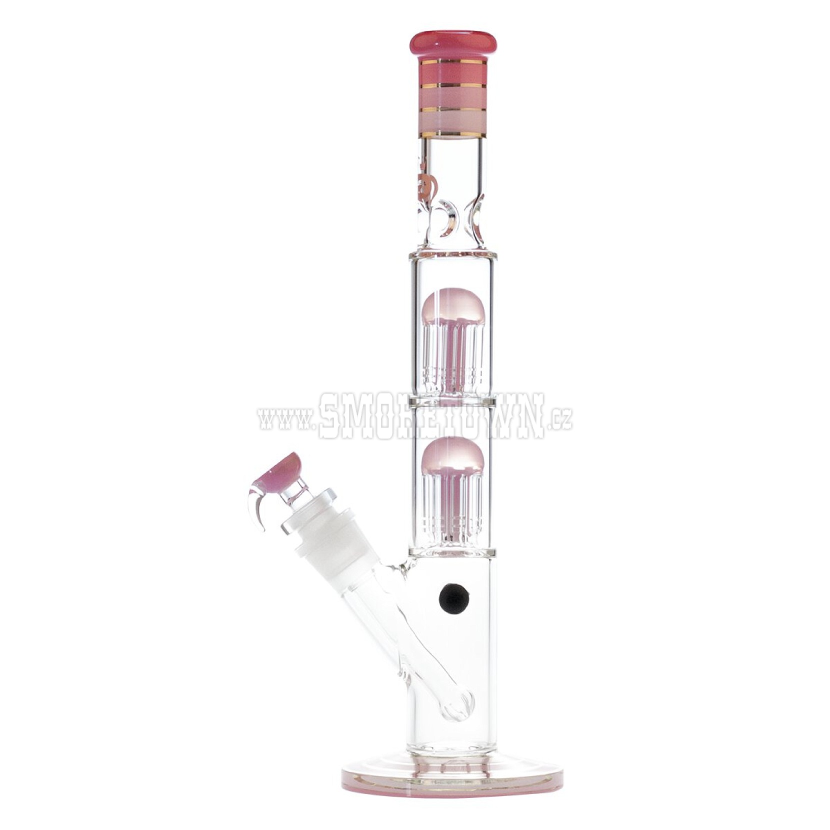 Grace Glass Big Cane Pink Barrel Tree arm perc Bong 41cm