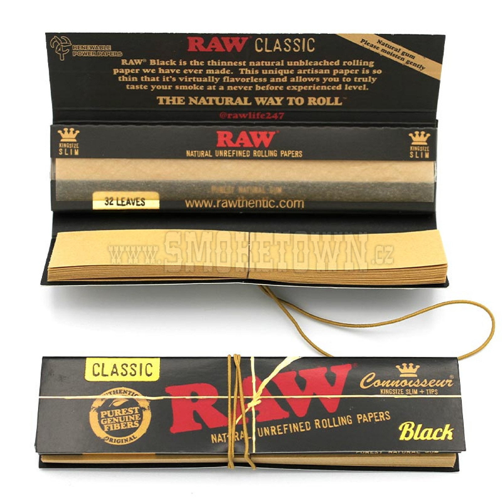 Raw Black KingSize Connoiseur + Tips