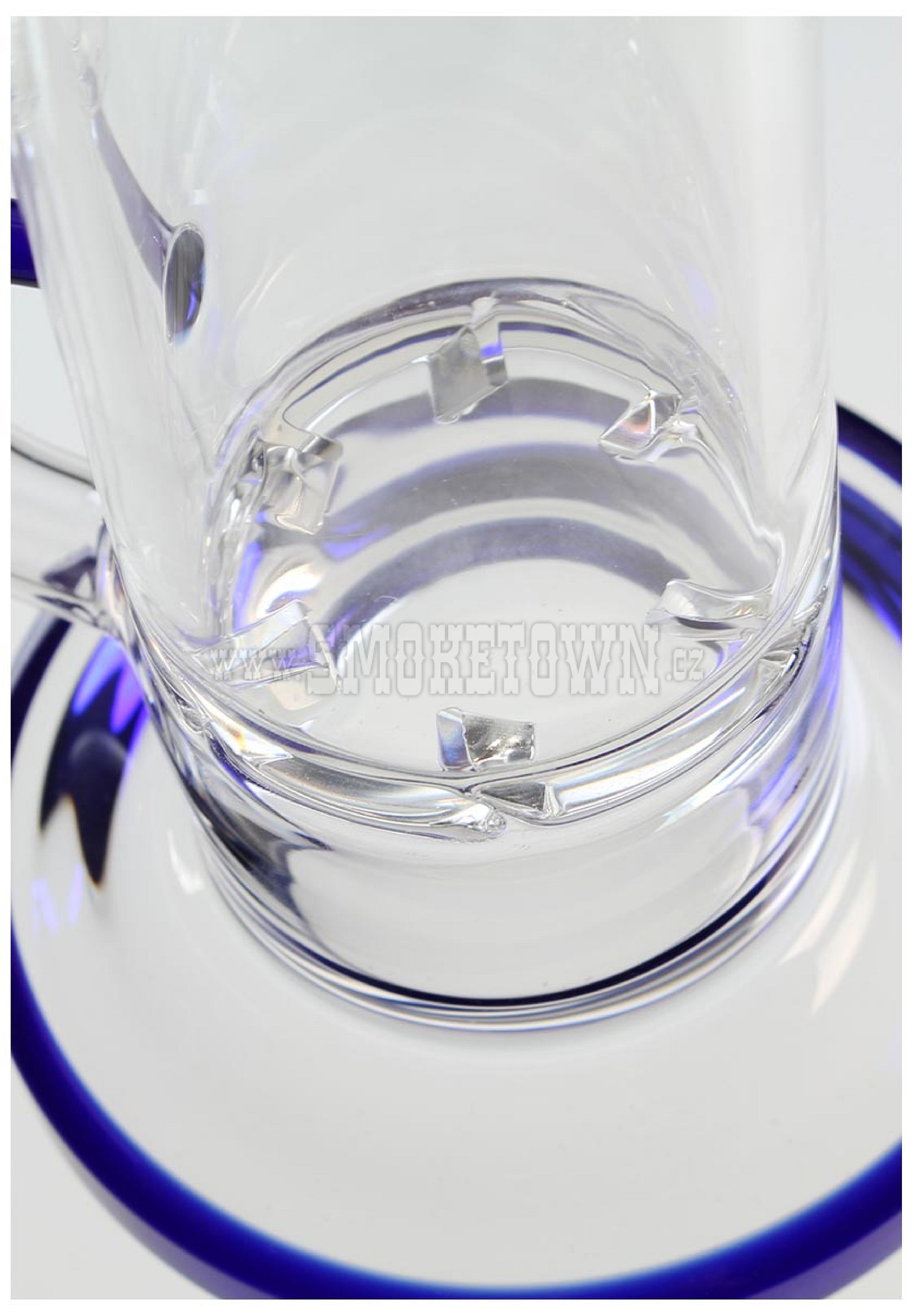 Black Leaf Glass Bong with Turbine Disc 26cm