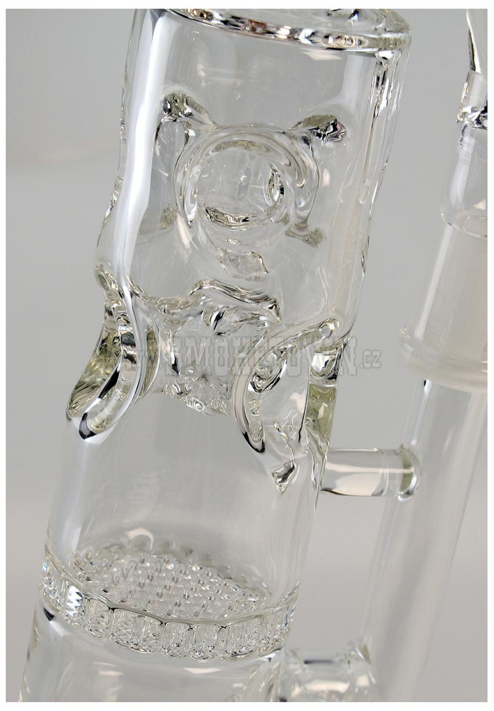Black Leaf Percolator Bong with HoneyComb 25cm