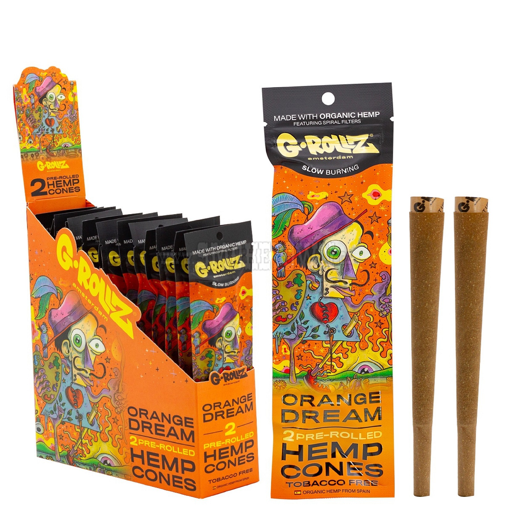 G-Rollz 2x Orange Flavored Pre-Rolled Hemp Cones
